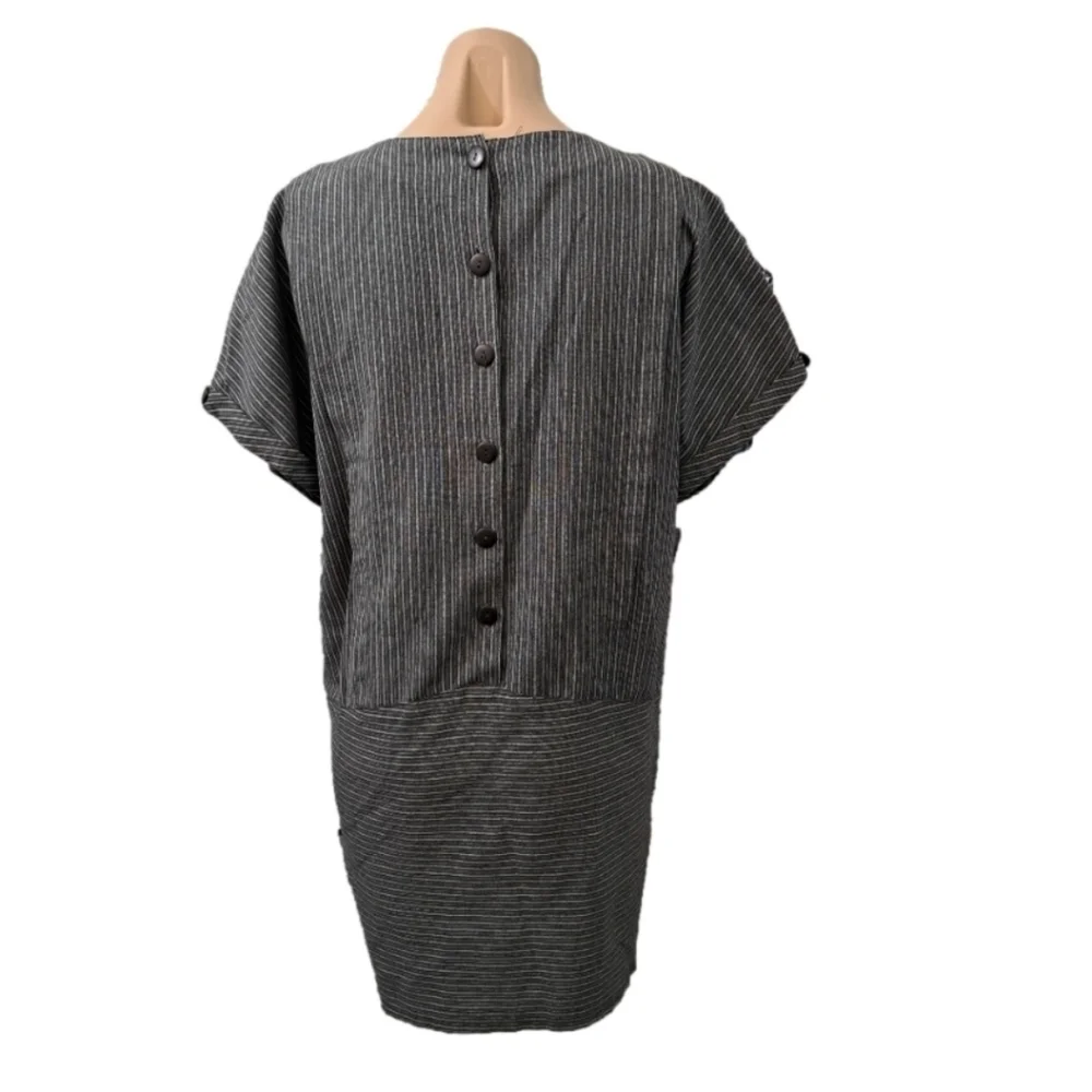 Unknown Brand Name Gray Striped Dress Women's Size (see Measurements)